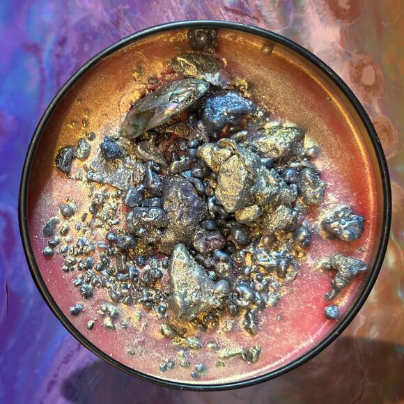 Midsomer Queen Luxury Wickless Candle: Orange Apricot & Rose Petals Scent - Picture 4 of 10